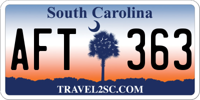 SC license plate AFT363