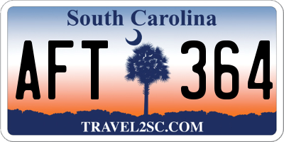 SC license plate AFT364