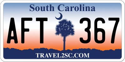 SC license plate AFT367