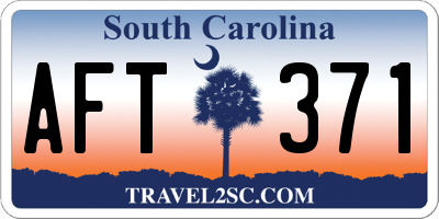 SC license plate AFT371