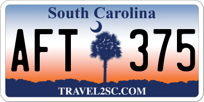 SC license plate AFT375