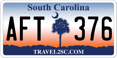 SC license plate AFT376
