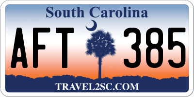 SC license plate AFT385