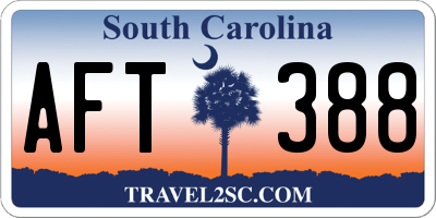 SC license plate AFT388