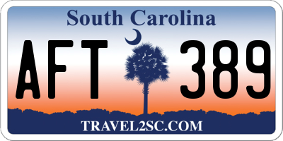 SC license plate AFT389