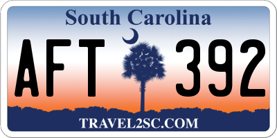 SC license plate AFT392