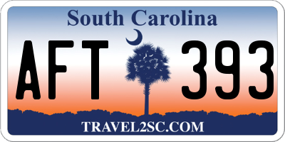 SC license plate AFT393