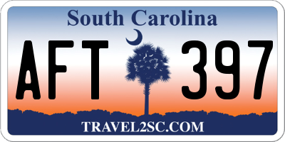 SC license plate AFT397