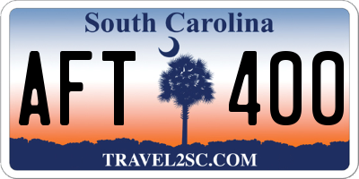 SC license plate AFT400