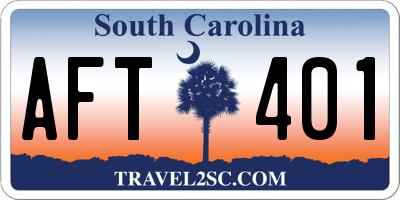 SC license plate AFT401