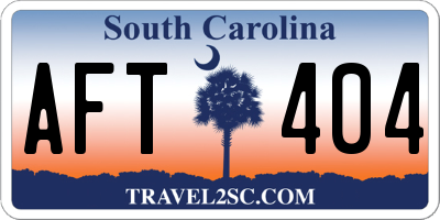 SC license plate AFT404