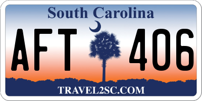 SC license plate AFT406