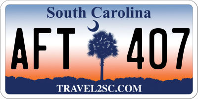 SC license plate AFT407