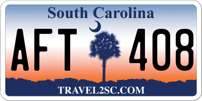 SC license plate AFT408