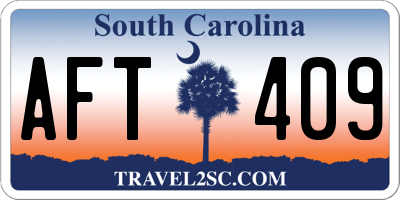 SC license plate AFT409