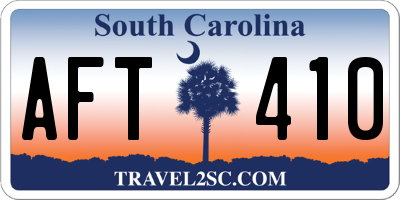 SC license plate AFT410