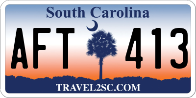 SC license plate AFT413
