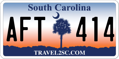 SC license plate AFT414