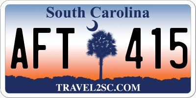 SC license plate AFT415