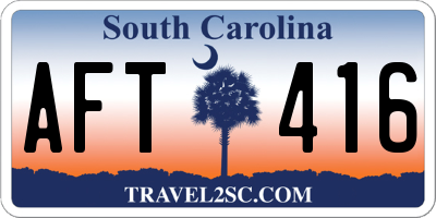 SC license plate AFT416