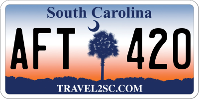 SC license plate AFT420