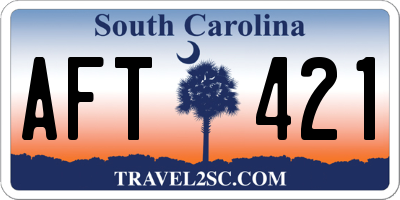 SC license plate AFT421