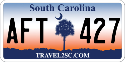 SC license plate AFT427