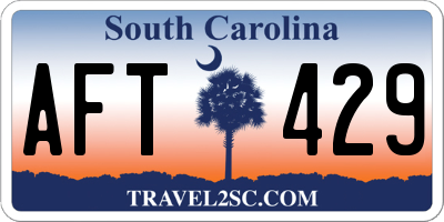 SC license plate AFT429
