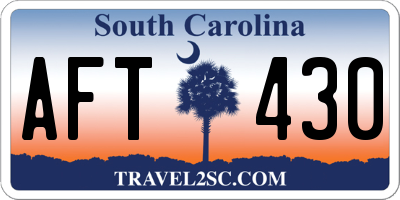 SC license plate AFT430