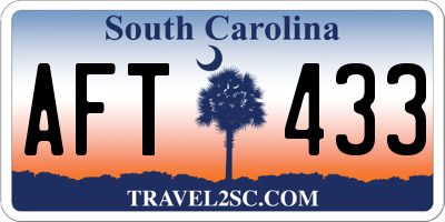 SC license plate AFT433