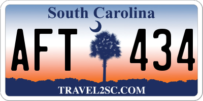 SC license plate AFT434