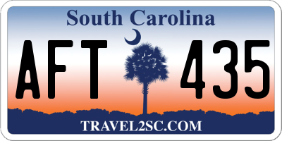 SC license plate AFT435