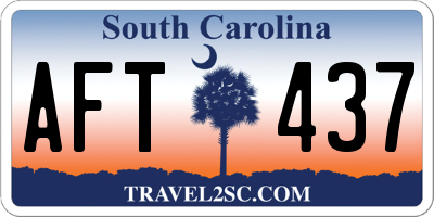 SC license plate AFT437