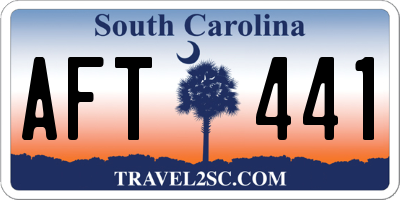 SC license plate AFT441