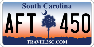 SC license plate AFT450