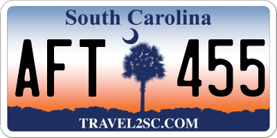 SC license plate AFT455