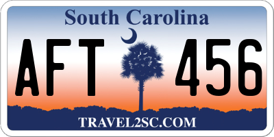 SC license plate AFT456