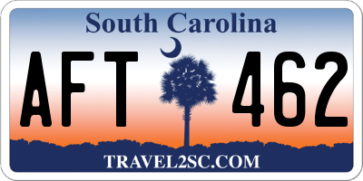 SC license plate AFT462