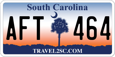 SC license plate AFT464