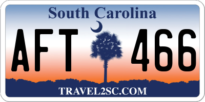 SC license plate AFT466