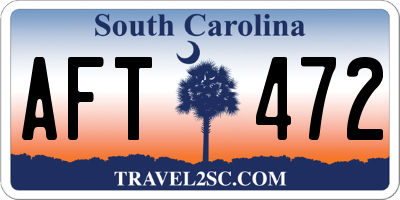 SC license plate AFT472