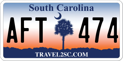 SC license plate AFT474