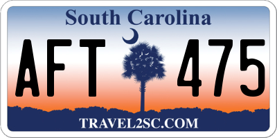 SC license plate AFT475