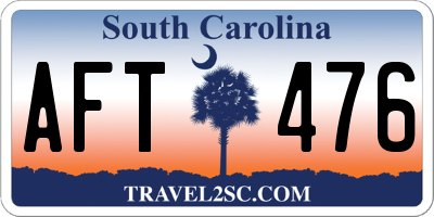 SC license plate AFT476