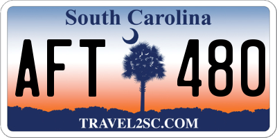 SC license plate AFT480