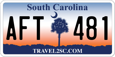 SC license plate AFT481