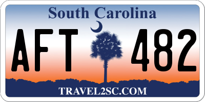 SC license plate AFT482