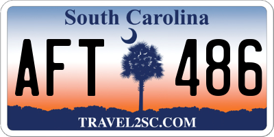 SC license plate AFT486