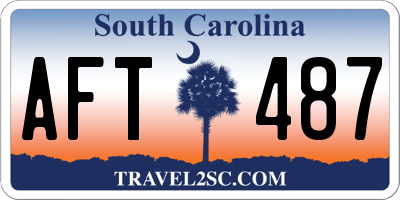 SC license plate AFT487