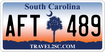 SC license plate AFT489